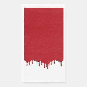 Custom Glossy Tomato Red Drip Paper Napkins