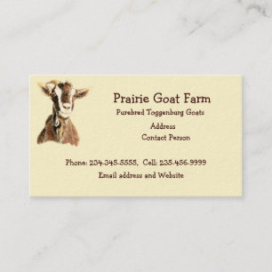 Custom Goat Farm Animal Business Card