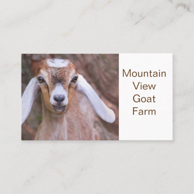 Custom Goat Farm Country Business Card (Front)