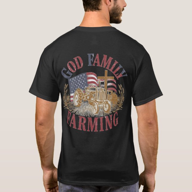 Custom “God Family Farming” T-Shirt (Back)