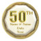 Custom Gold 50th Anniversary Or Birthday Stickers