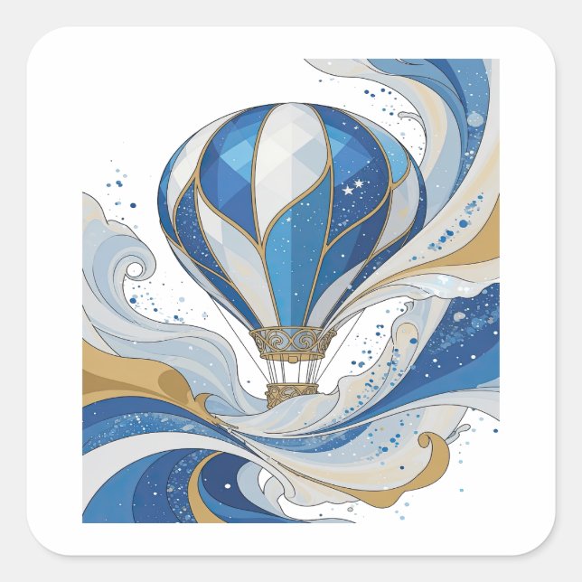 Custom Gold Abstract Sticker Design (Front)