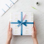 Custom Gold and White Bride and Groom Wedding Wrapping Paper<br><div class="desc">Elegant and Personalised Wrapping Paper for Special Occasions. Our customisable wedding wrapping paper is a perfect way to add a touch of sophistication and charm to your celebrations. This exquisite wrapping paper features the bride's and groom's names elegantly inscribed in a graceful script, accompanied by a delicate heart design in...</div>