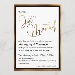 Custom Gold Black and White Invitation