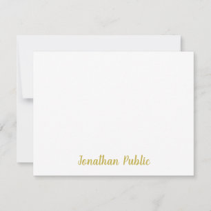 Custom Gold Calligraphed Script Text Template Flat