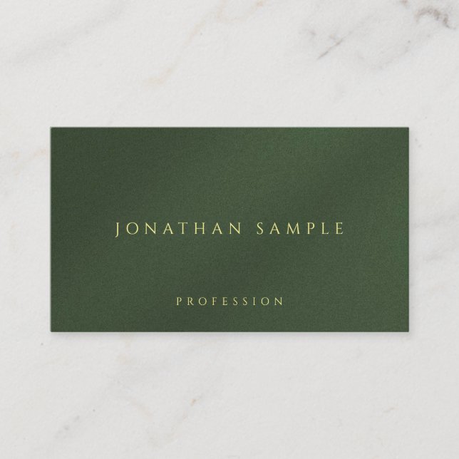 Custom Gold Colour Text Premium Thick Luxury Business Card (Front)