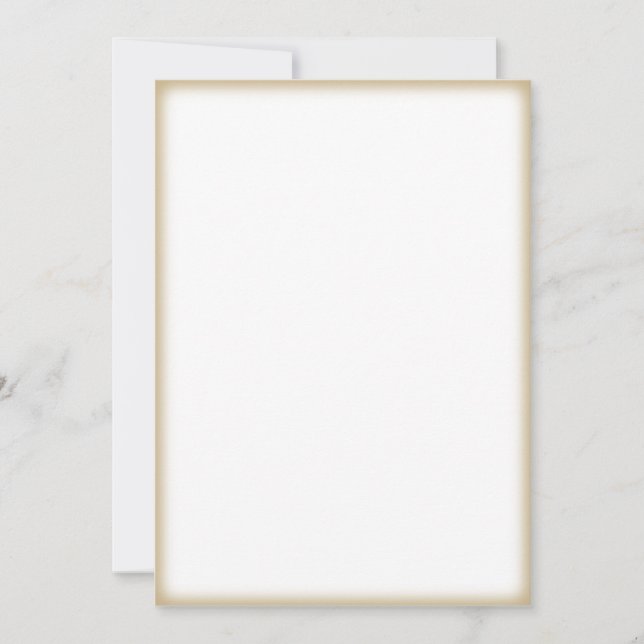 Custom Gold Edge Invitation Card - Make Your Own (Front)
