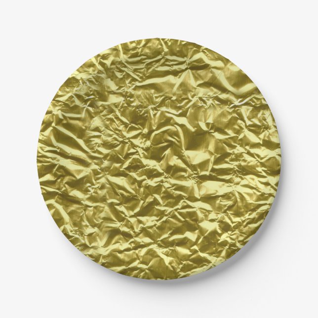 Custom gold foil effect paper plate (Front)