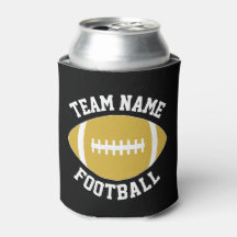Custom Gold Football Team Name Personalised Text