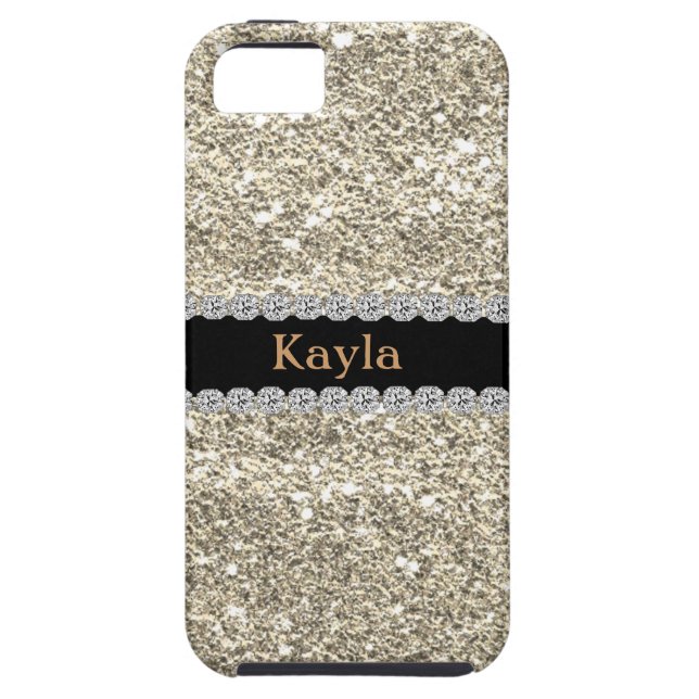 Custom GOLD GLITTER Bling I PHONE 5s Case-Mate iPhone Case (Back)