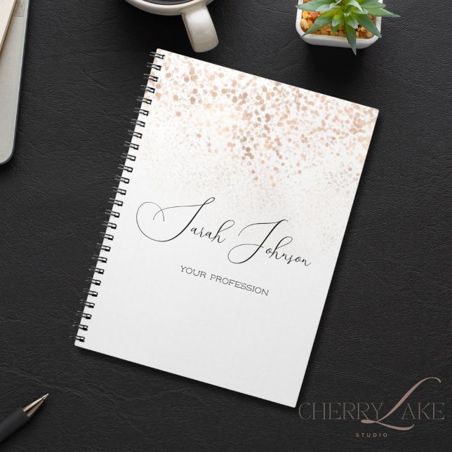 Custom Gold Glitter Notebook (Creator Uploaded)