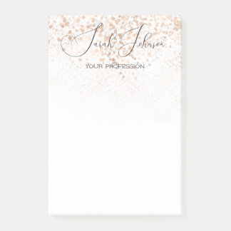Custom Gold Glitter Post-it Notes