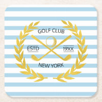 Custom Gold Golf Club Minimal Summer Stripes 