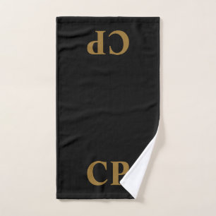 Custom Gold Initial Hand Towel