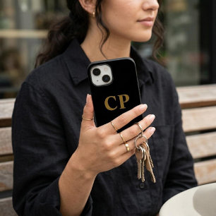 Custom Gold Initial iPhone 14 Case