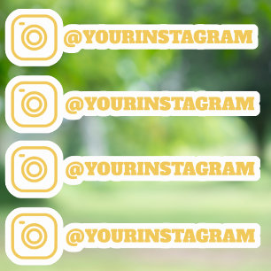 Custom Gold Instagram Social Media Handle Name