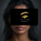 Custom Gold Lashes Brows Makeup Logo Black 