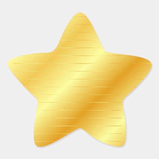 Custom Gold Look Elegant Modern Blank Template Star Sticker (Front)