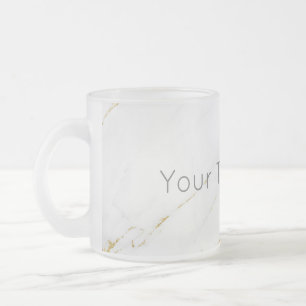 Custom Gold Marble Frosted Glass Mug