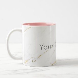 Custom Gold Marble Mug -Pink