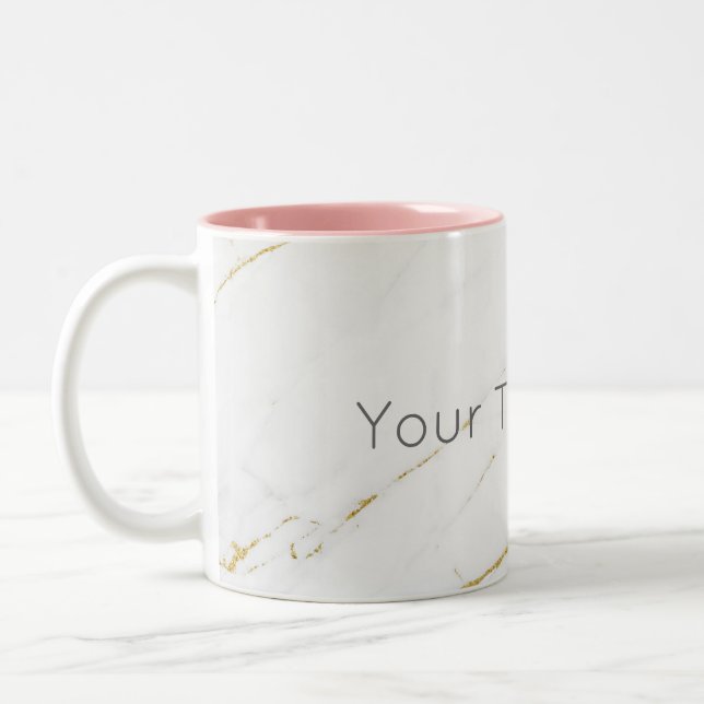 Custom Gold Marble Mug -Pink (Left)