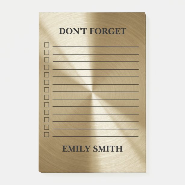 Checklist Postit® Notes Sticky Notes Zazzle UK