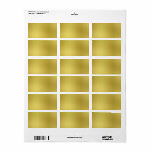 Custom Gold Metallic Look Template Background Label