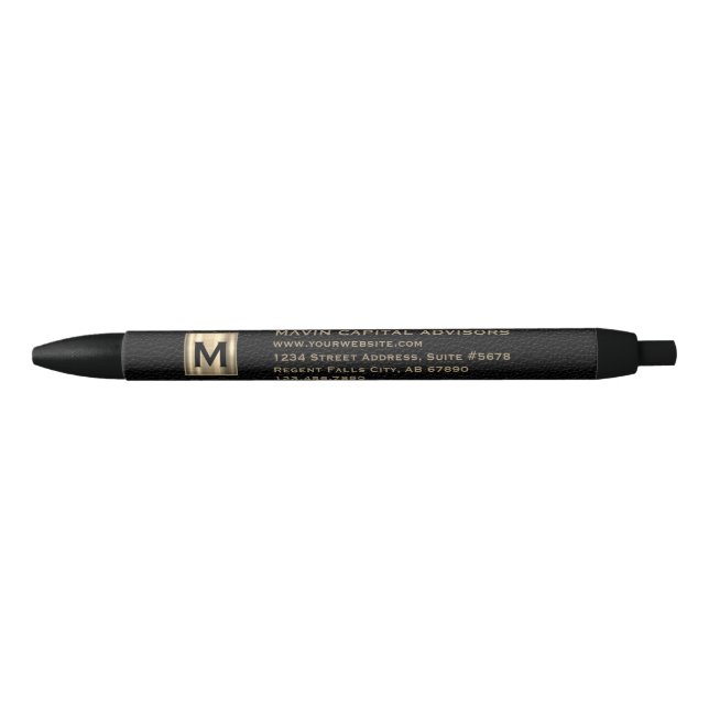 Custom Gold Monogram Business Pen (Front)