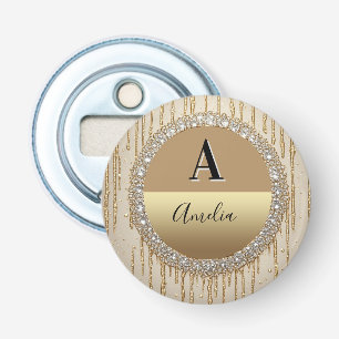 Custom Gold Monogram Gift For Wedding And Events Bottle Opener