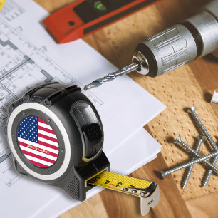 Custom Gold Monogram USA American Flag Patriotic 1