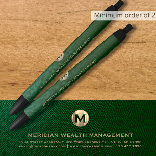 Custom Gold Monogrammed Business Pen