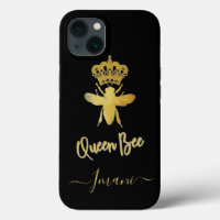 Custom Gold QUEEN BEE Black Phone Holder 11 12