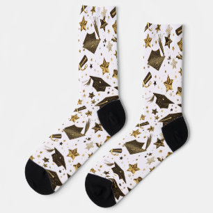 Custom Gold Senior Picture Prop Socks