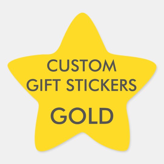 Gold Star stickers Zazzle.co.uk