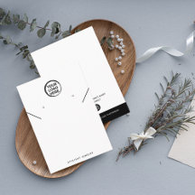 Custom Gold Stud Earrings Logo Card Design