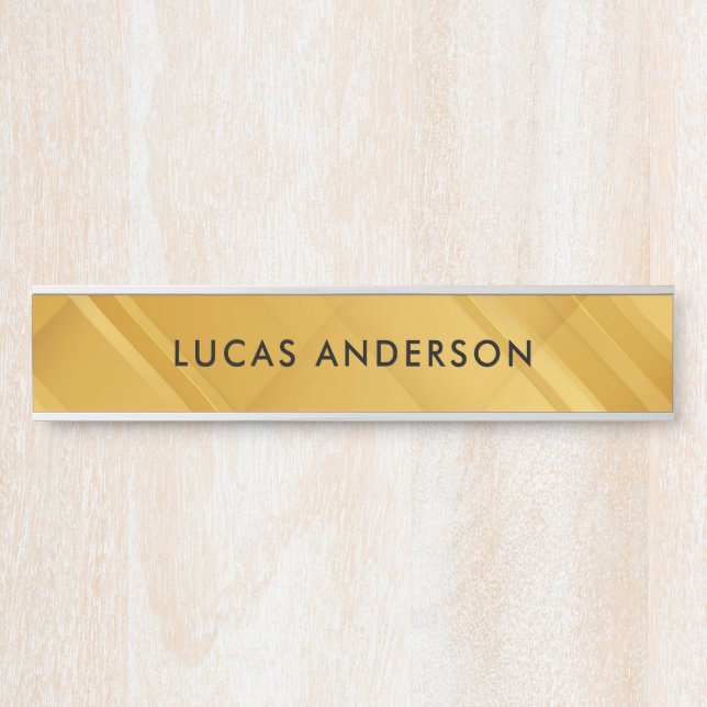 custom gold Template Elegant Modern Simple  Door Sign (Front)