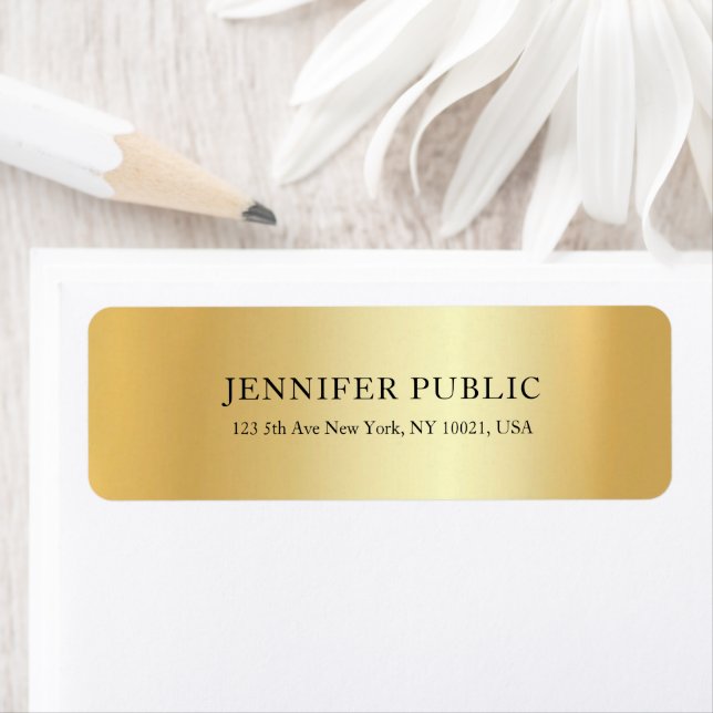 Custom Gold Template Luxurious Return Address (Insitu)