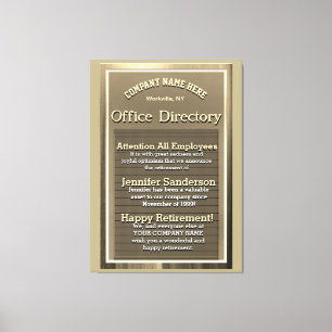 Custom Gold Vintage Retirement Sign