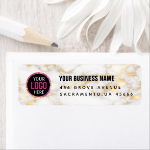 Custom golden color  Business Logo Label