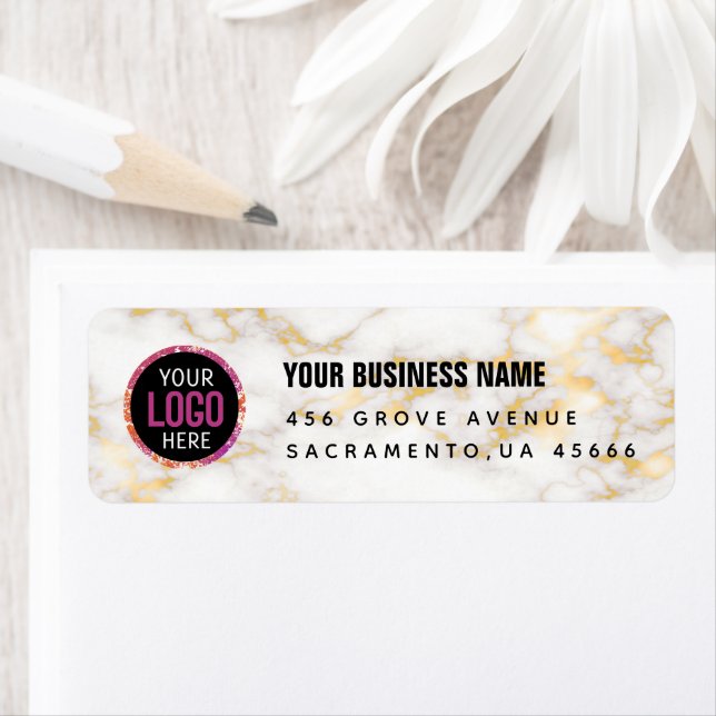 Custom golden colour  Business Logo Label (Insitu)