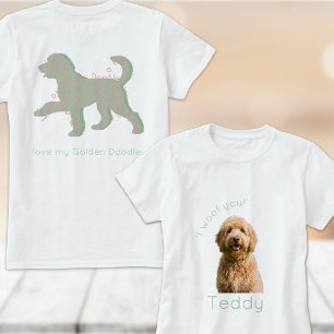 Custom Golden Doodle Photo I Woof You Personalised T-Shirt