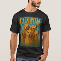 Custom Golden Retriever Dog Art T-Shirt – Cute Per