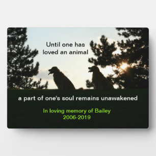Custom Golden Retriever Dog Memorial Keepsake Plaque
