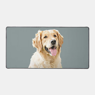 Custom Golden Retriever Dog Personalised Drawn Desk Mat