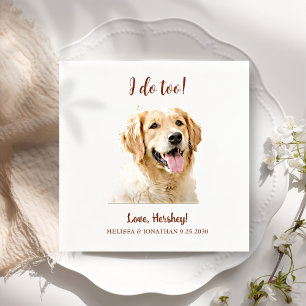 Custom Golden Retriever Dog Personalised I Do Too  Napkin