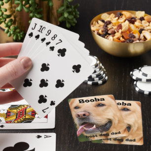 Custom golden retriever dog photo ,fathers day playing cards