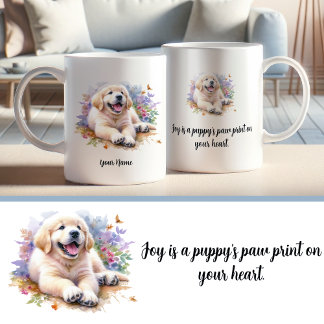 Custom Golden Retriever Mug with Quote