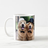 Custom Golden Retriever Wedding Mugs