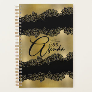 Custom Golden Roses Agenda