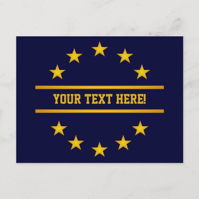 CUSTOM GOLDEN STARS postcard (Front)